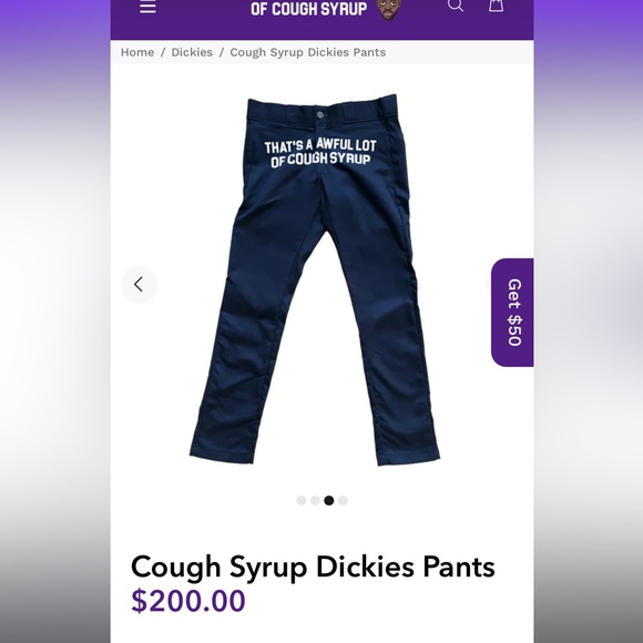 awful lot or cough syrup Pants Awful Lot Of Cough Syrup Pants Size